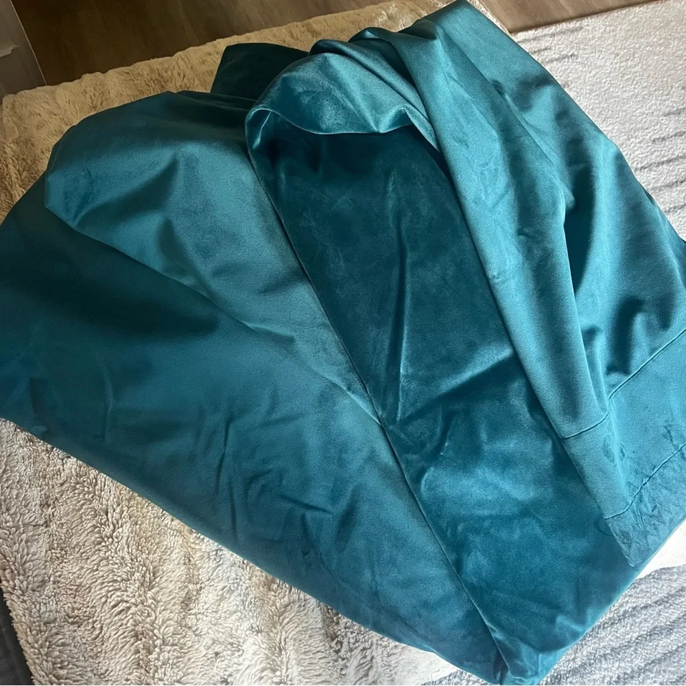 Turquoise BlackoutVelvet Curtains - Picture 5 of 8